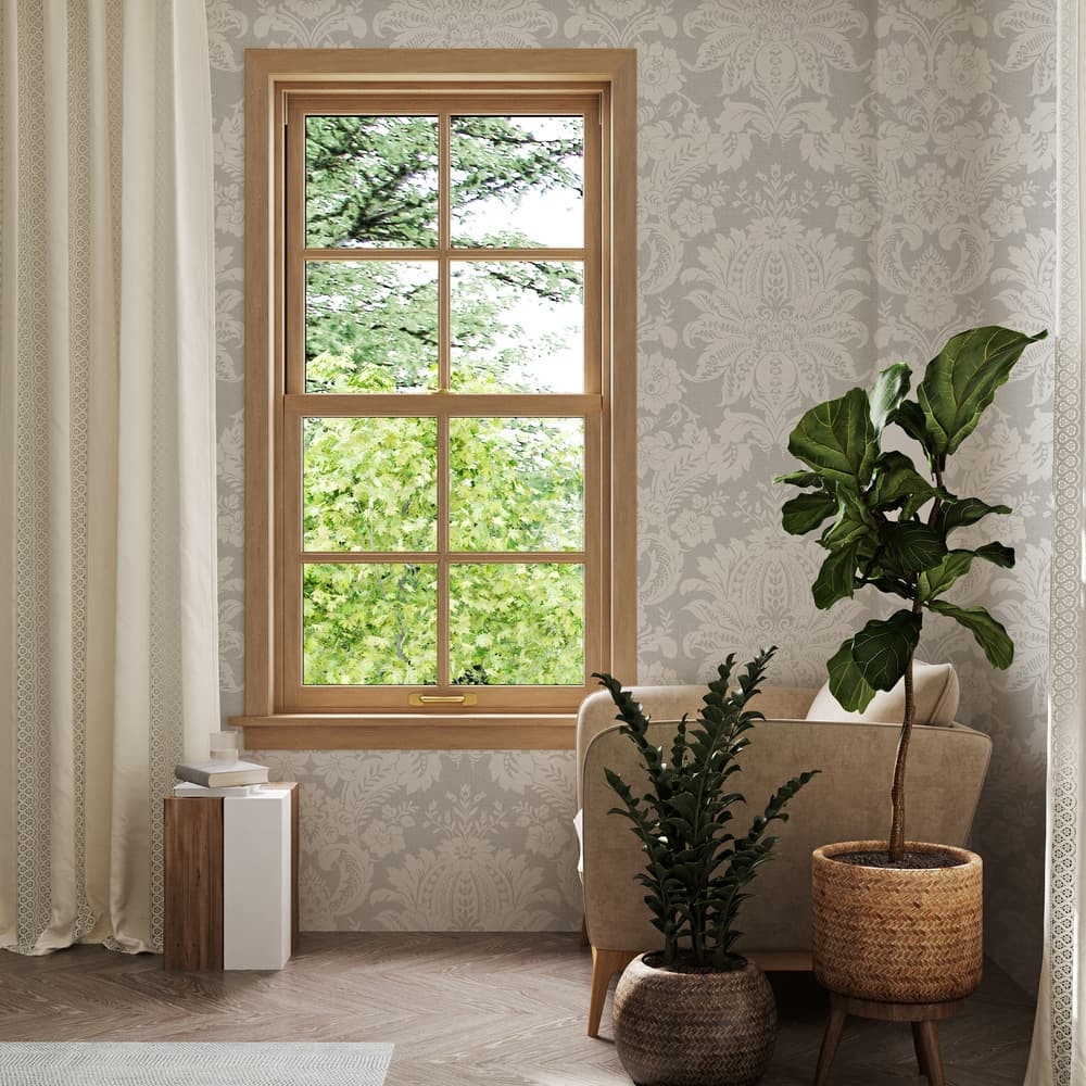 Transform Peel and Stick Damask Neutral Self-Adhesive Wallpaper