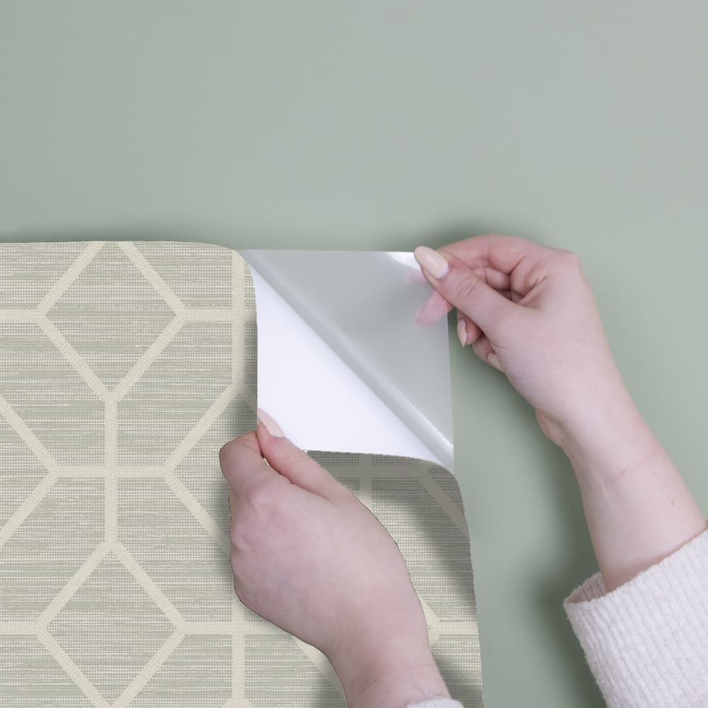 Transform Peel and Stick Geo Green Self-Adhesive Wallpaper