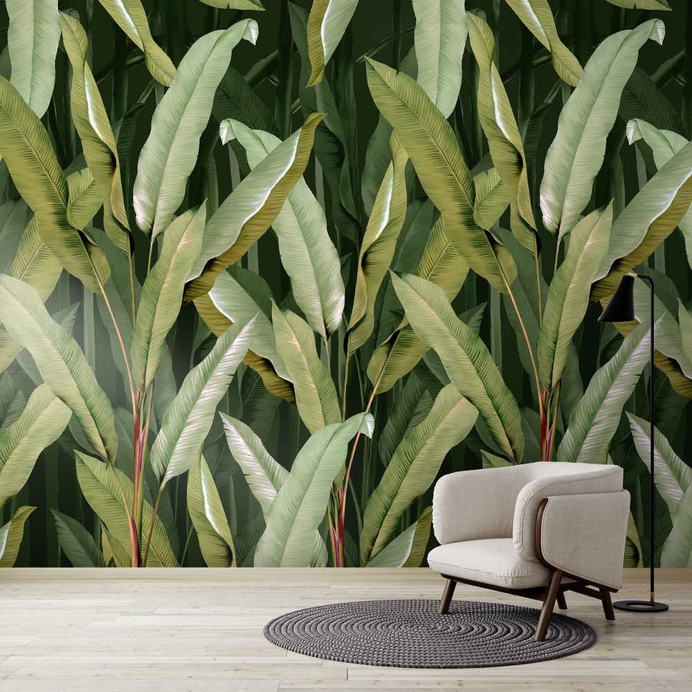 Banana Leaf Green Bespoke Mural