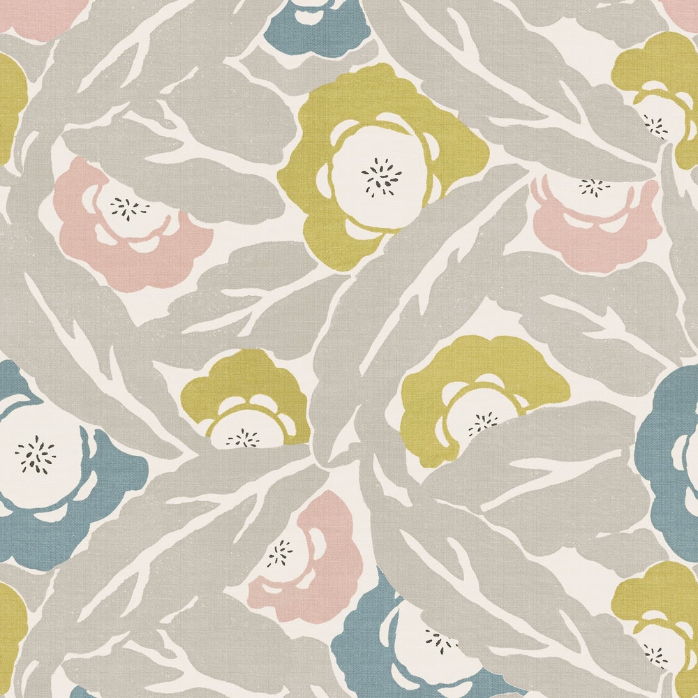 Optimism Floral Grey Wallpaper