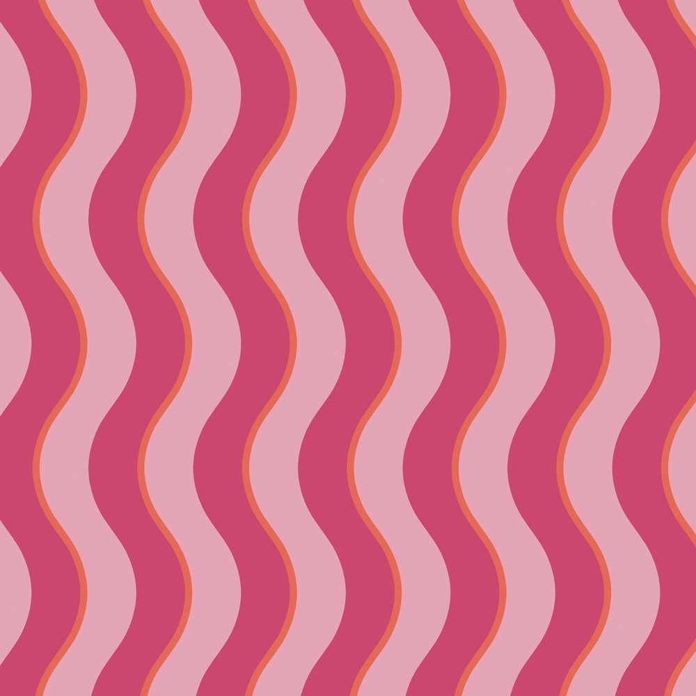 Making Waves Raspberry and Tangerine Wallpaper - 122371_TILE_01.jpg