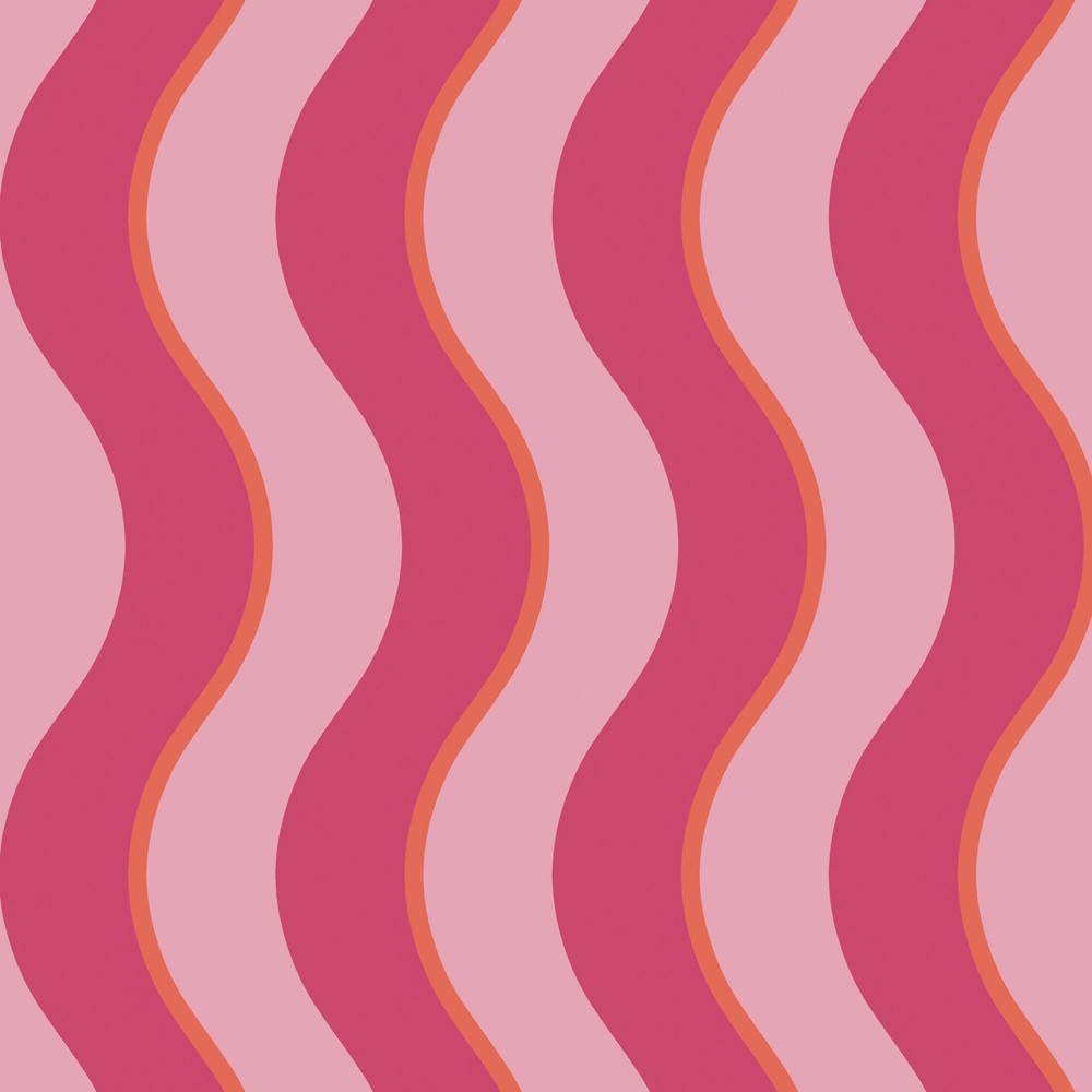 Making Waves Raspberry and Tangerine Wallpaper - 122371_DETAIL_01.jpg