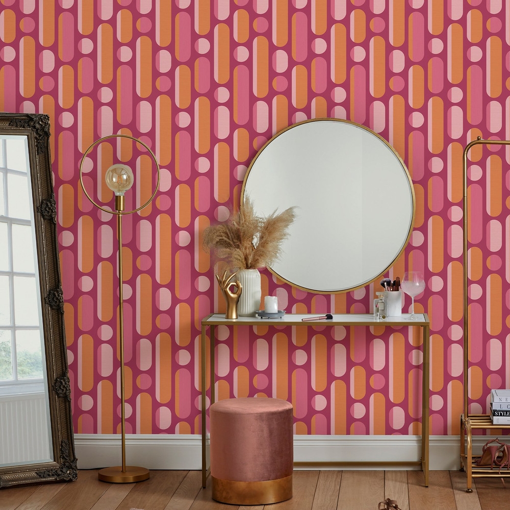 Morse Tangerine and Raspberry Wallpaper - 122376_ROOMSET_01.jpg