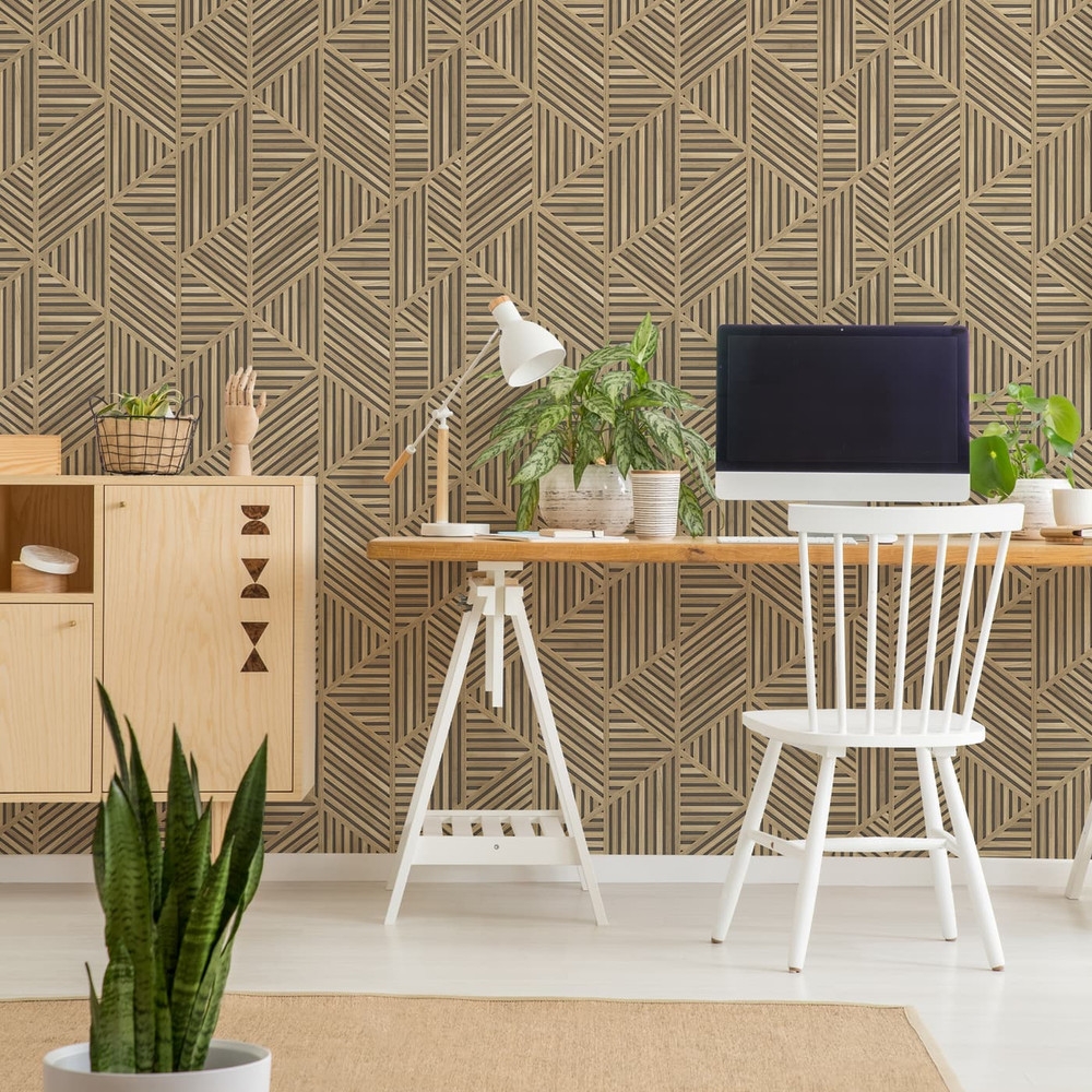 Scandi Slat Panel Wallpaper