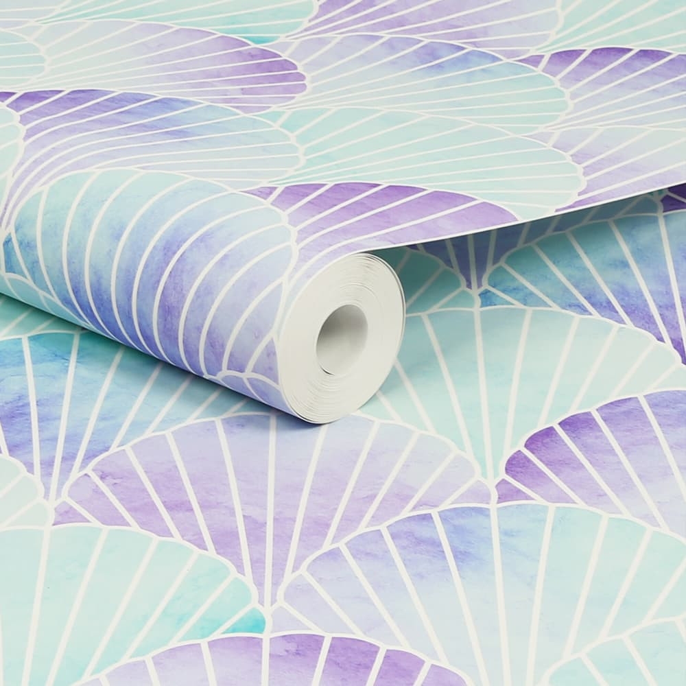 Next Mermaid Seashell Mystic Purple Wallpaper