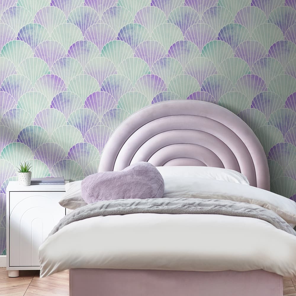 Next Mermaid Seashell Mystic Purple Wallpaper