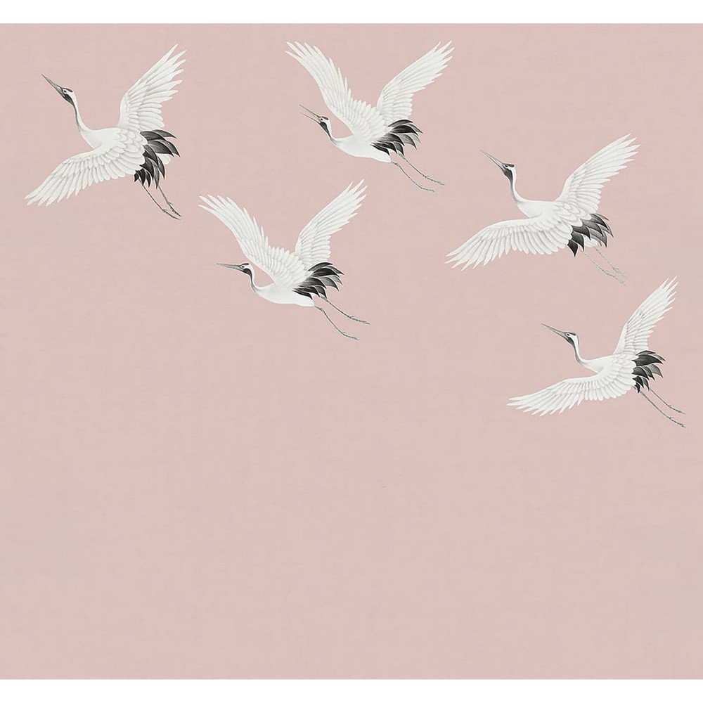 Cranes in Flight Blush Bespoke Mural