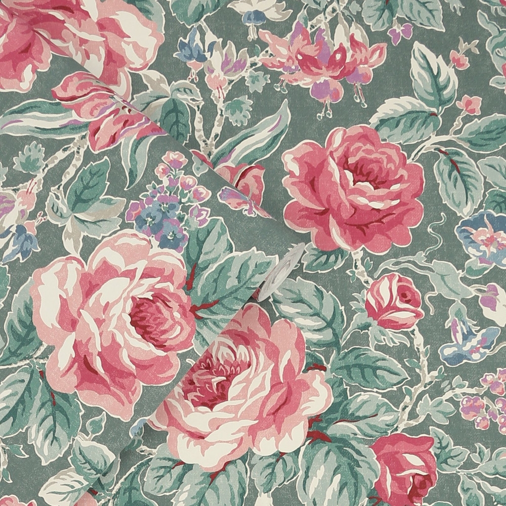 Laura Ashley Wild Roses Fern Green Wallpaper - 122754_ROLLSHOT_WILD ROSES FERN GREEN.jpg