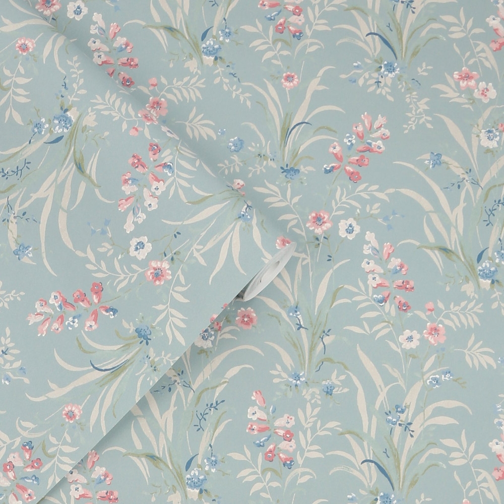 Laura Ashley Mosedale Posy Dark Duck Egg Blue Wallpaper - 122751_ROLLSHOT_MOSEDALE POSY DARK DUCK EGG.jpg