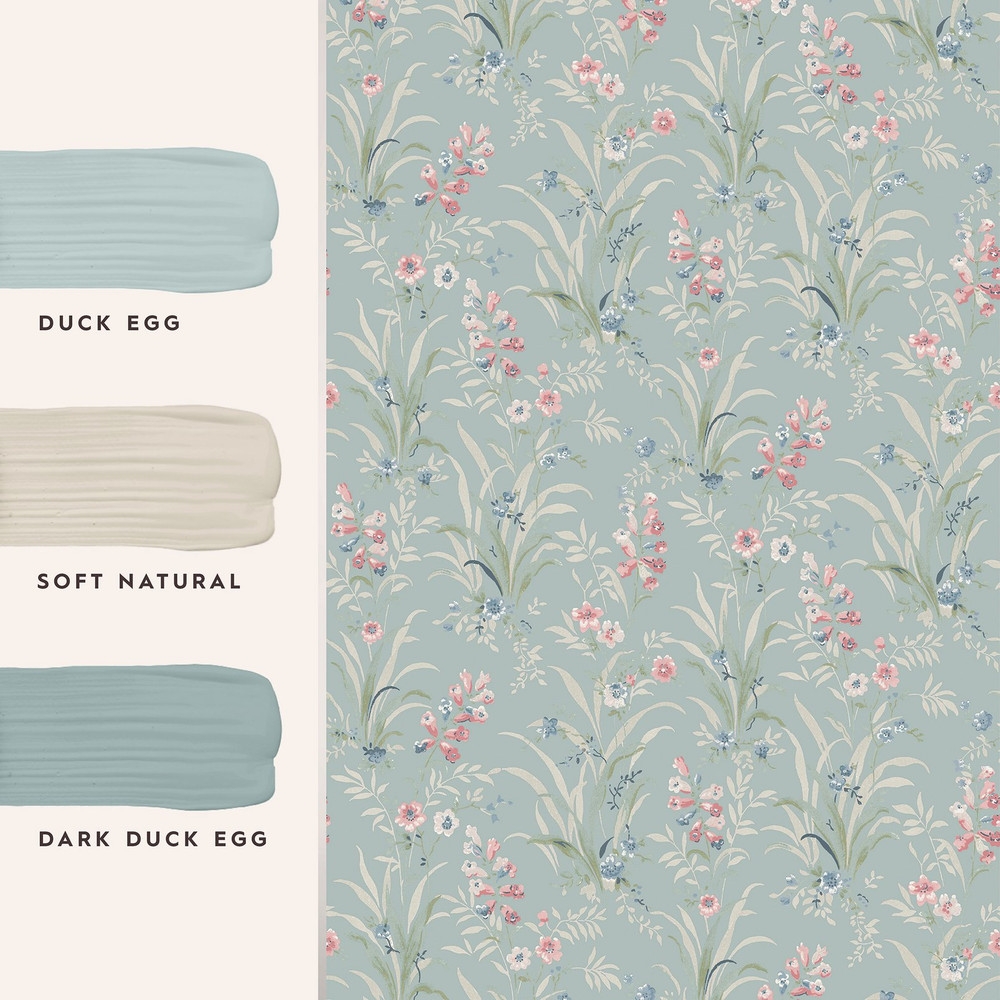 Laura Ashley Mosedale Posy Dark Duck Egg Blue Wallpaper - 122751_COORDINATES_MOSEDALE POSY DARK DUCK EGG.jpg