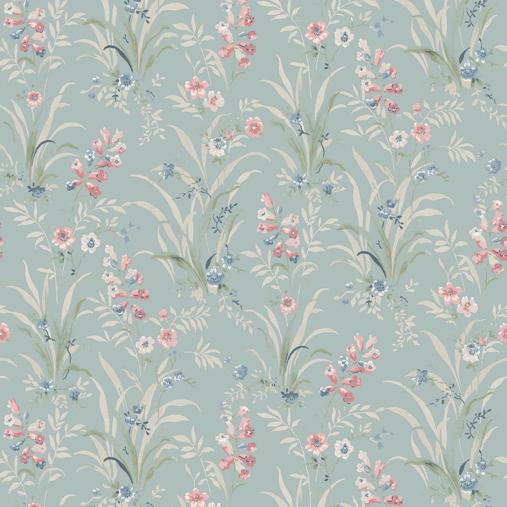 Laura Ashley Mosedale Posy Dark Duck Egg Blue Wallpaper - 122751_TILE_MOSEDALE POSY DARK DUCK EGG.jpg