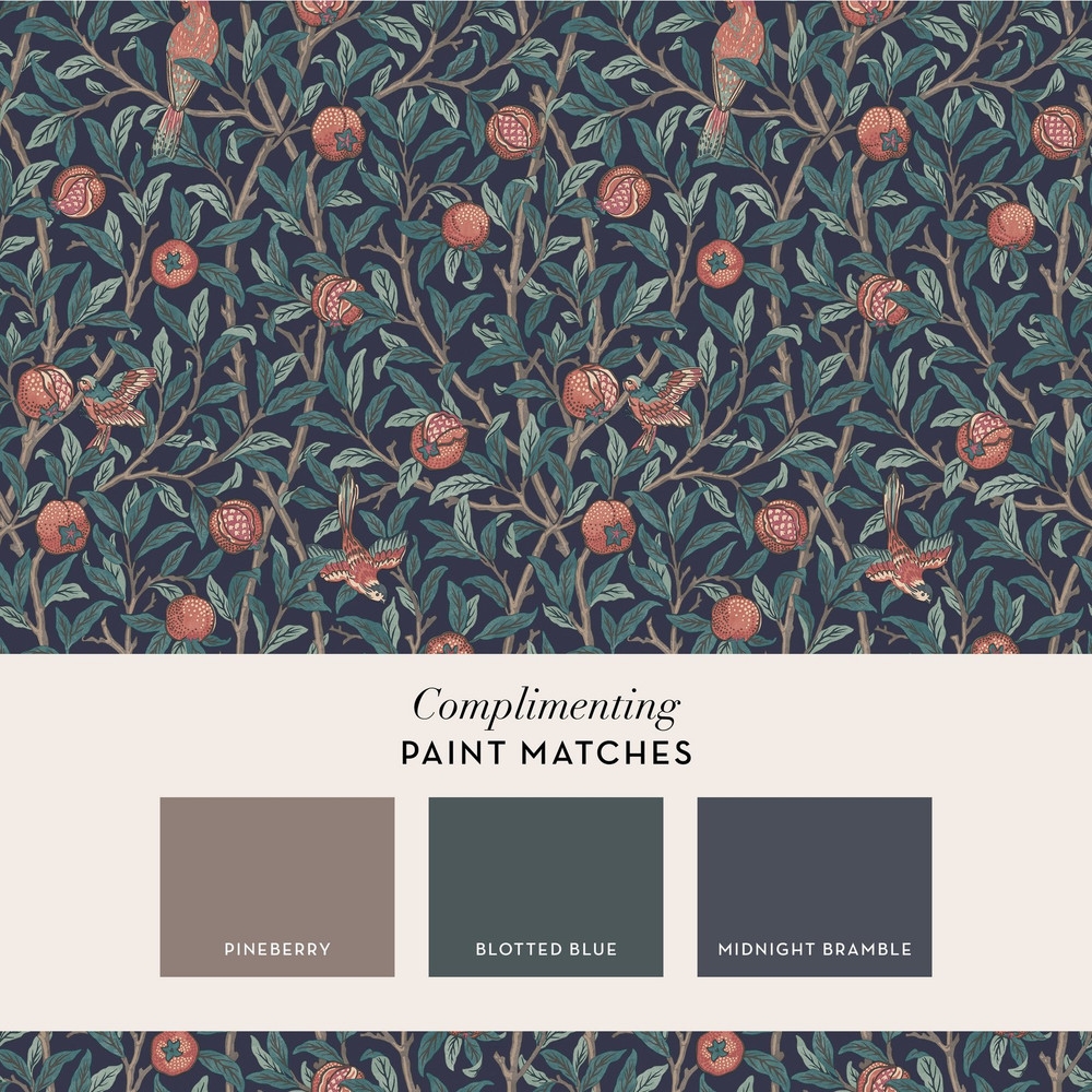 Bird & Pomegranate Navy Blue Wallpaper - 124259_FLATLAY_BIRD & POMEGRANATE NAVY BLUE_01.jpg