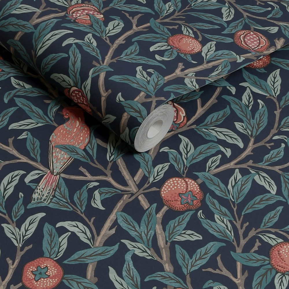 Bird & Pomegranate Navy Blue Wallpaper - 124259_ROLLSHOT_BIRD & POMEGRANATE NAVY BLUE.jpg