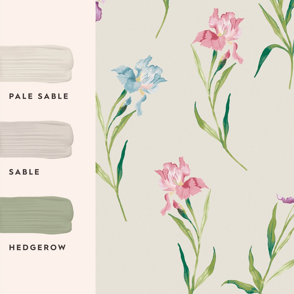 Laura Ashley Hawling Irises Soft Natural Wallpaper - 127400_FLATLAY_HAWLING IRISES SOFT NATURAL_01.jpg