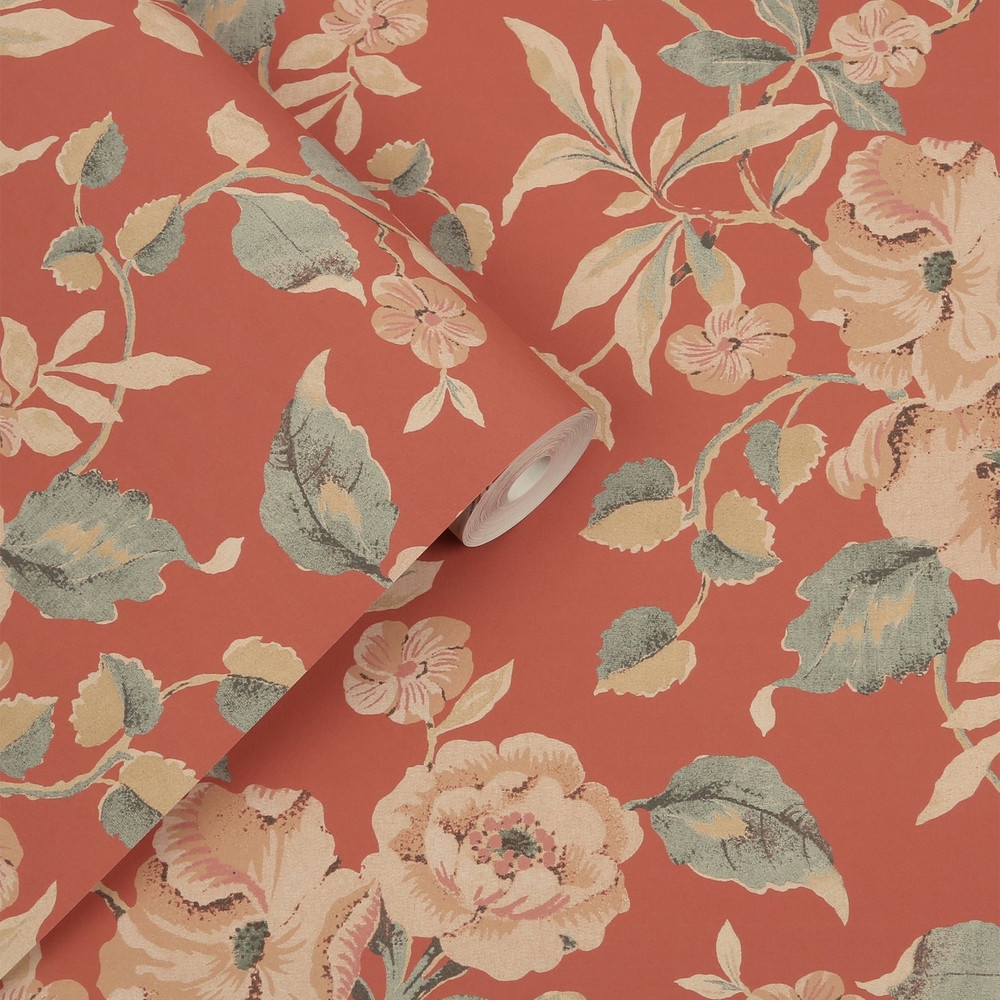 Laura Ashley Alyworth Trail Terracotta Wallpaper - 127395_ROLLSHOT_ALYWORTH TRAIL TERRACOTTA_01.jpg