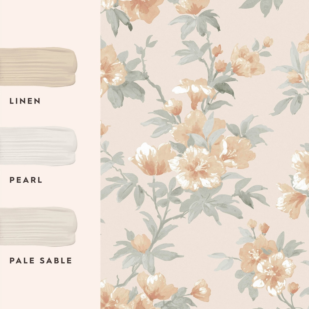 Laura Ashley Rosamund Apricot Wallpaper - 127390_FLATLAY_ROSAMUND APRICOT_01.jpg