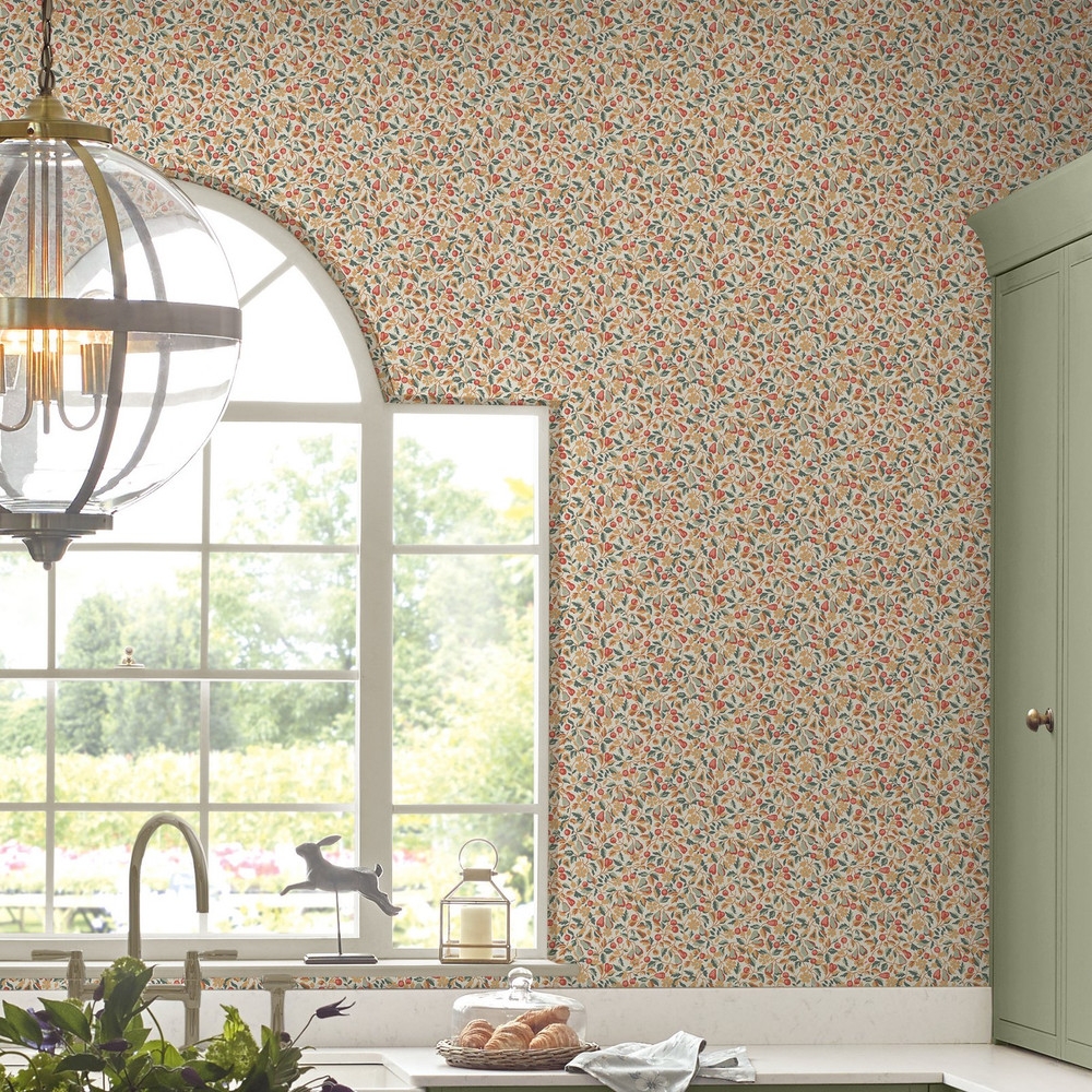 Laura Ashley Devrons Grove Terracotta Wallpaper - 127398_ROOMSET_DEVRONS GROVE TERRACOTTA_01.jpg