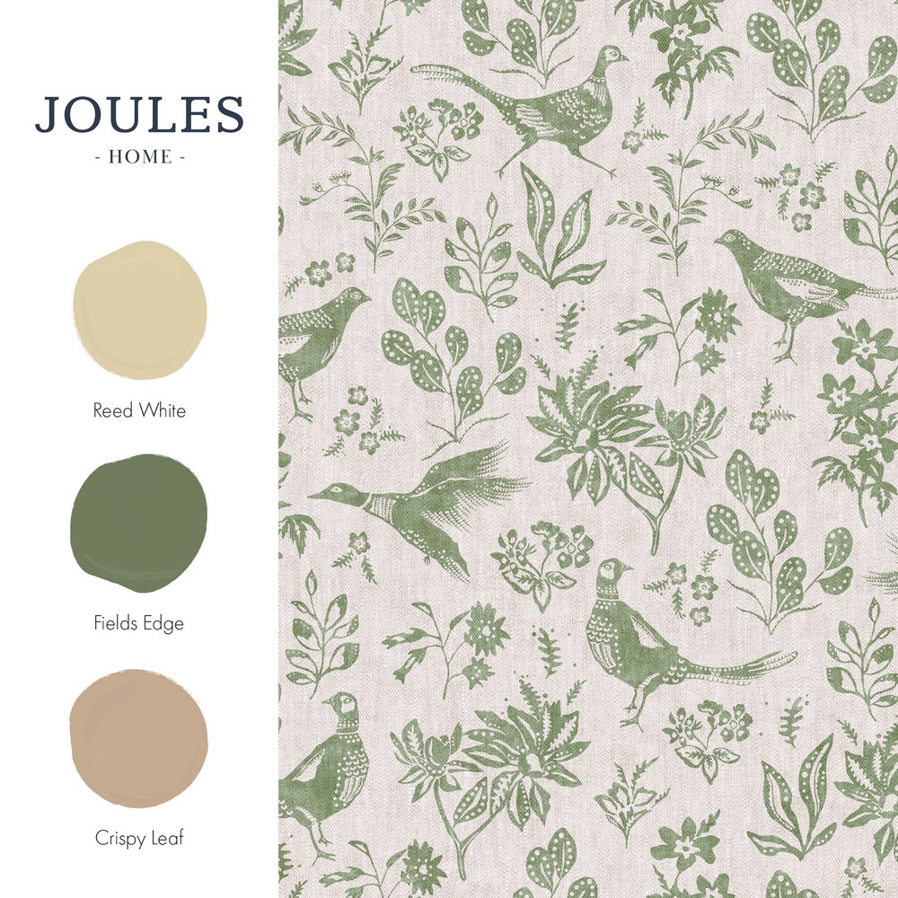 Joules Pheasant Linen & Green Wallpaper - 128920_FLATLAY_PHESANT PRINT LINEN & GREEN_01.jpg