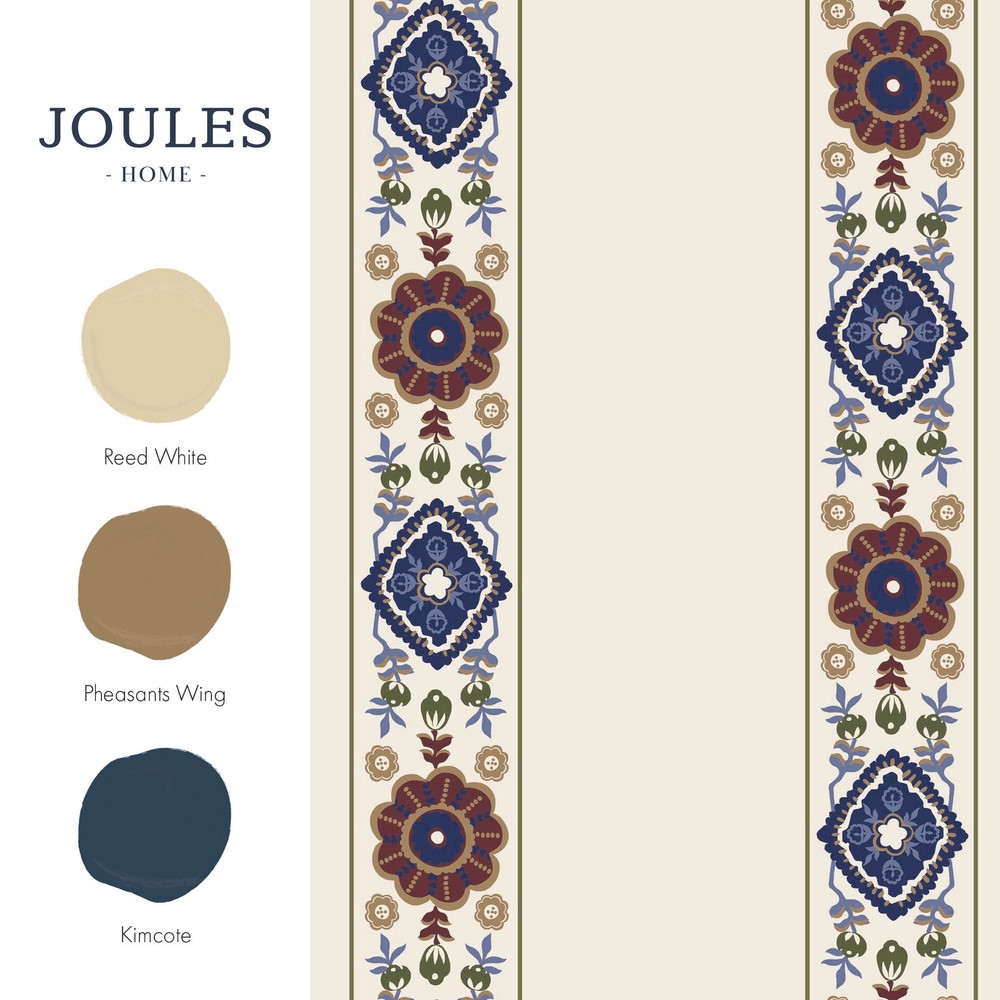 Joules Grove Border Cream Wallpaper - 128938_FLATLAY_GROVE BORDER CREAM MULTI_01.jpg