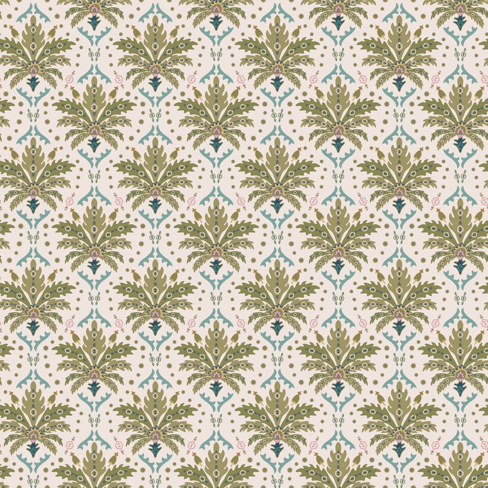 Joules Palm Geo Cream Wallpaper - 128935_TILE_PALM GEO PRINT CREAM MULTI_01.jpg