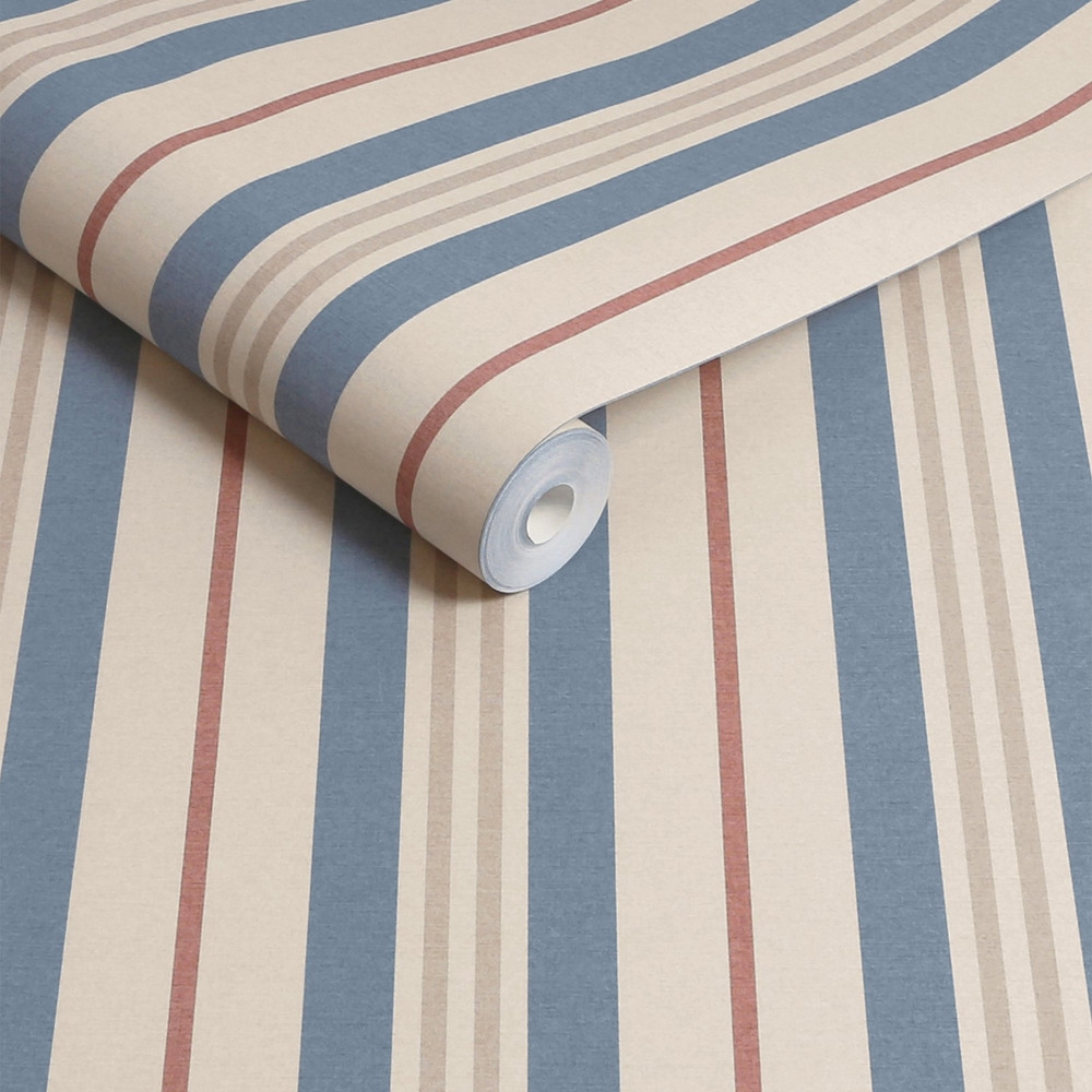 Joules Grove Stripe Pink & Blue Wallpaper - 128926_ROLLSHOT_GROVE STRIPE PINK & BLUE_01.jpg