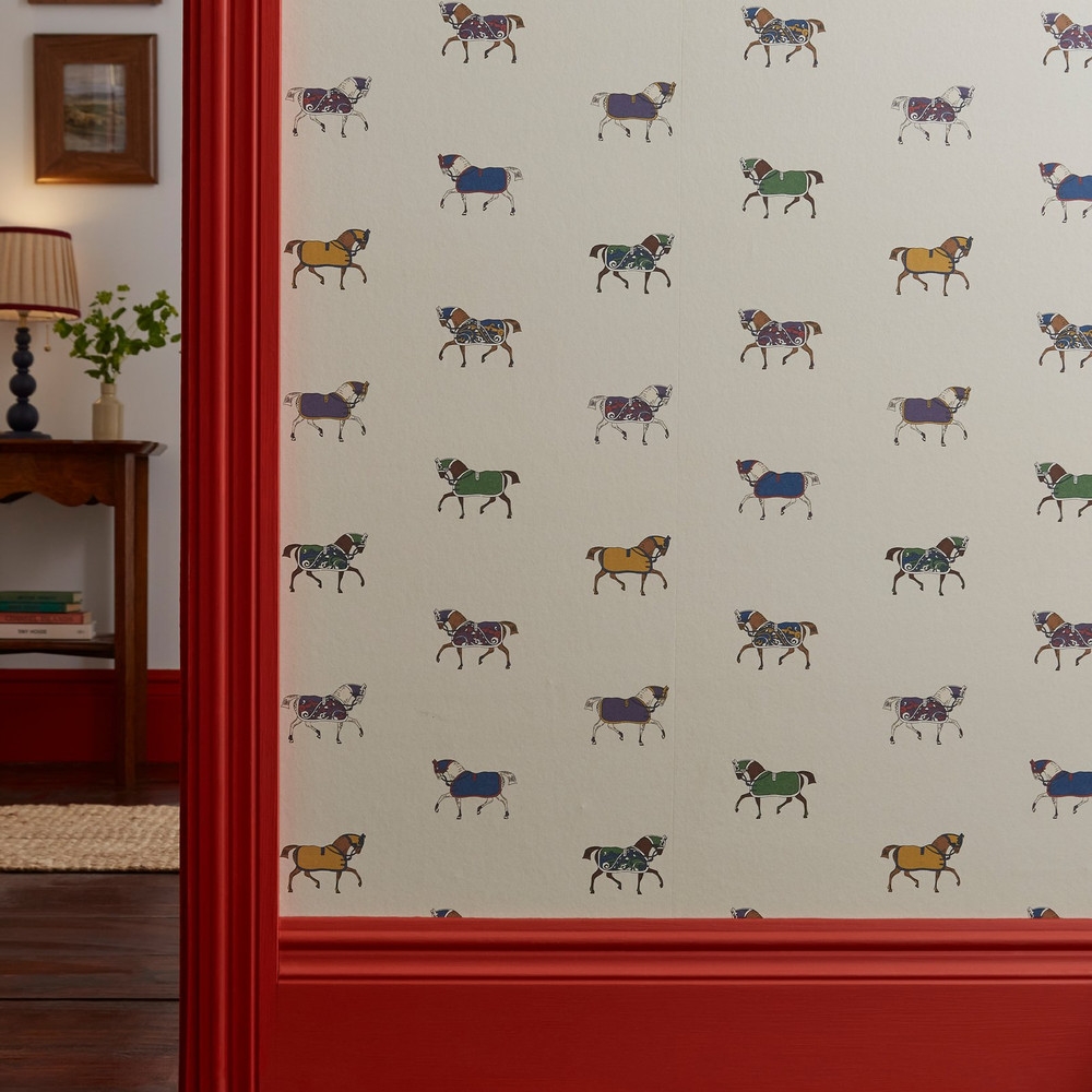 Joules Regal Horse Cream Wallpaper - 128905_ROOMSET_REGAL HORSE PRINT CREAM MULTI_06.jpg