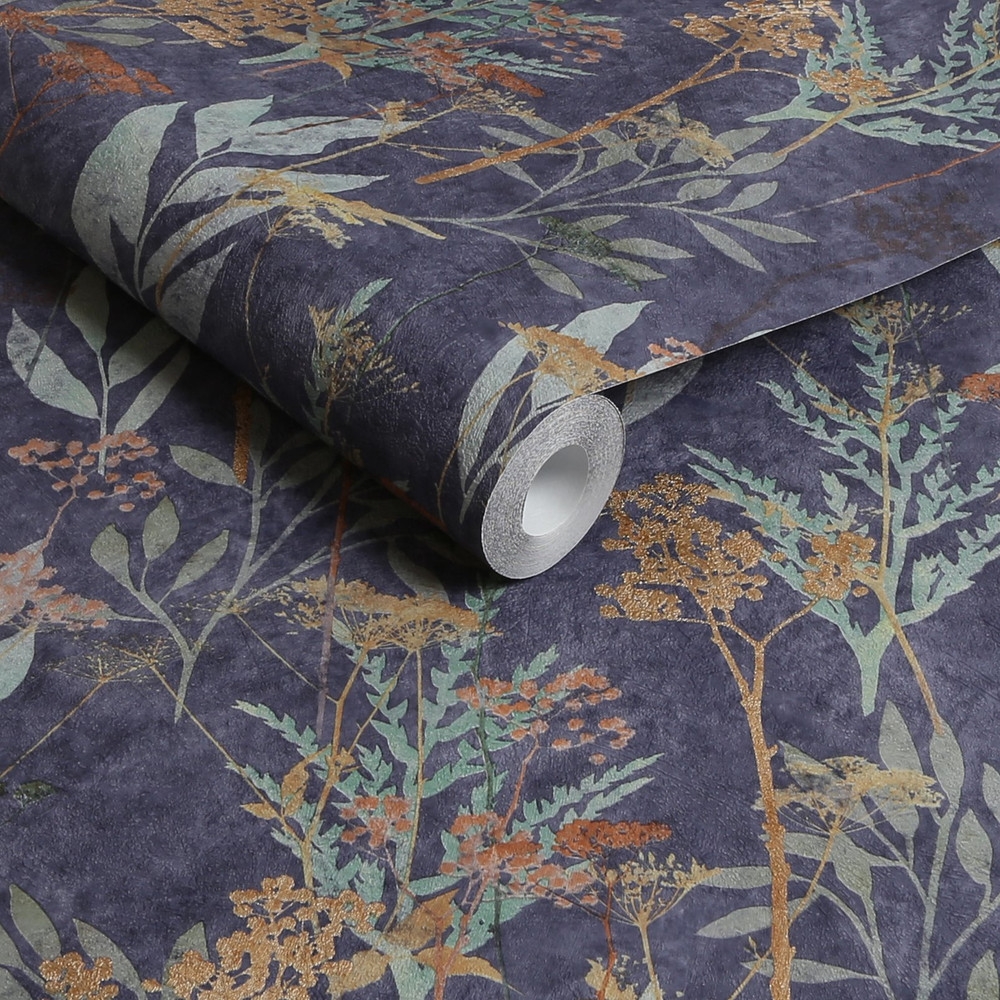 Solstice Navy & Copper Wallpaper - 125062_ROLLSHOT_SOLSTICE NAVY COPPER_01.jpg