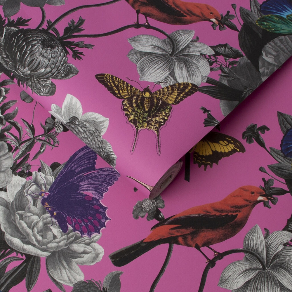 Jardin Magenta Wallpaper