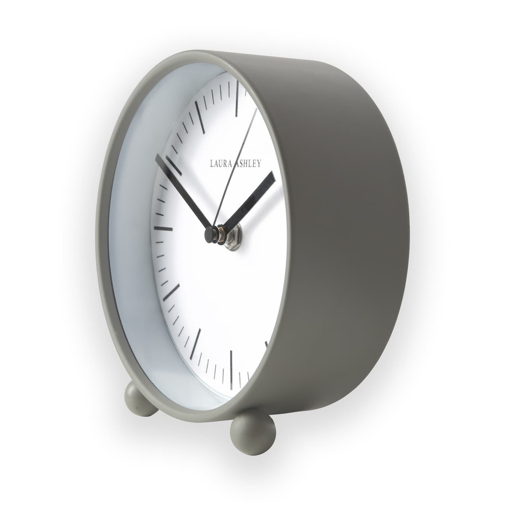 Twyford Pale Steel Grey Small Bedside Clock