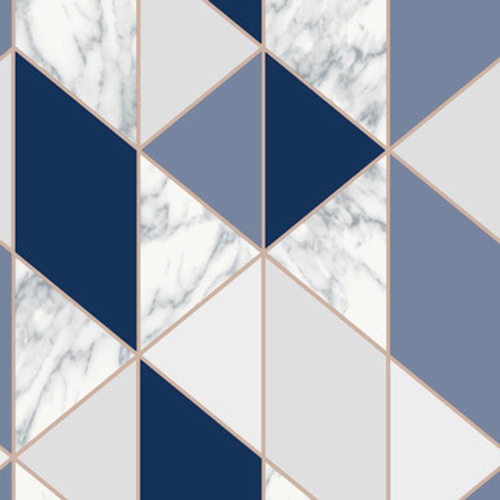 marble geo navy wallpaper