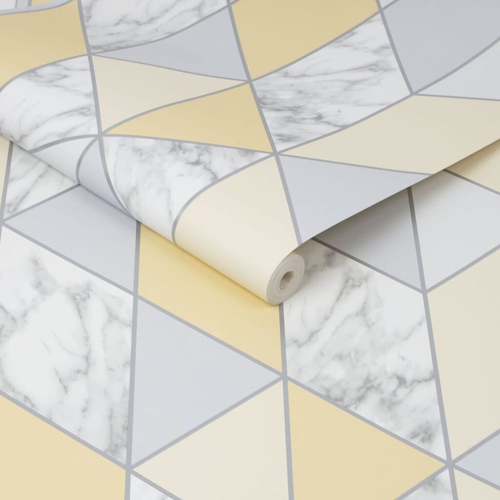 marble geo yellow wallpaper