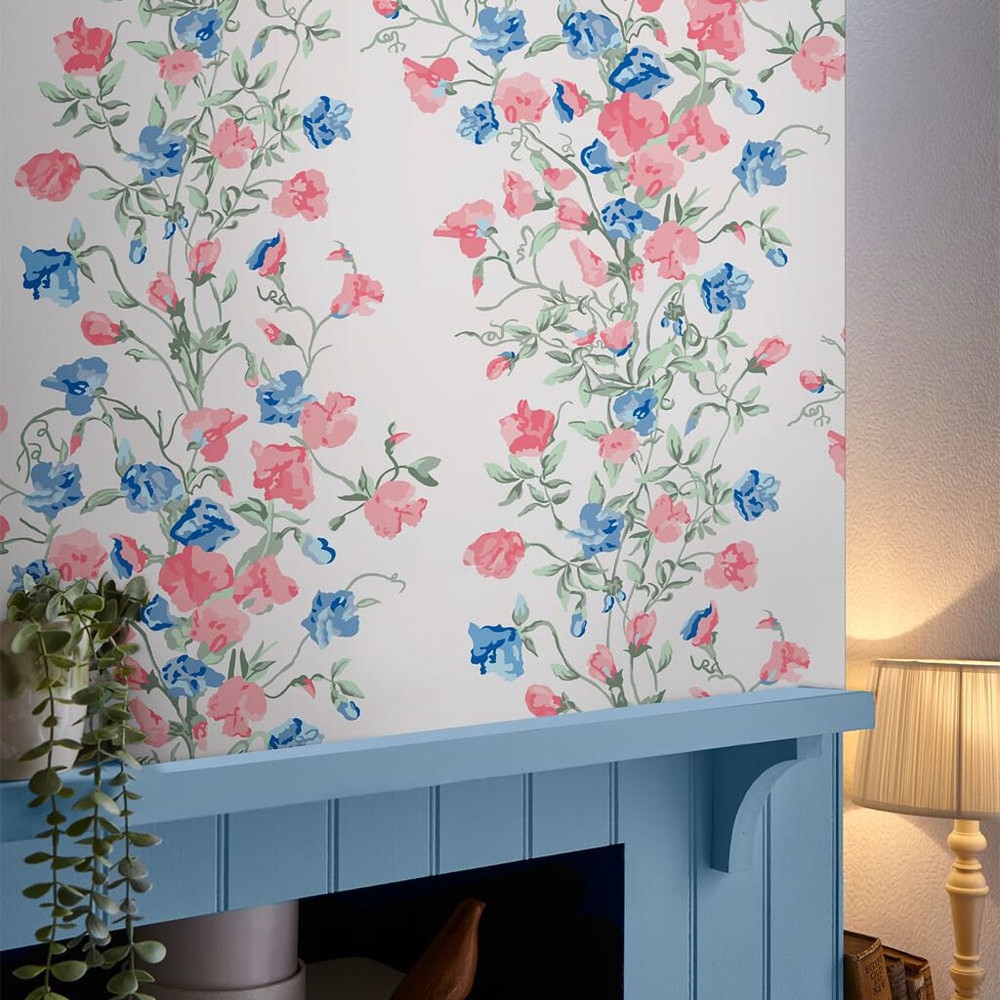 laura ashley charlotte coral pink wallpaper