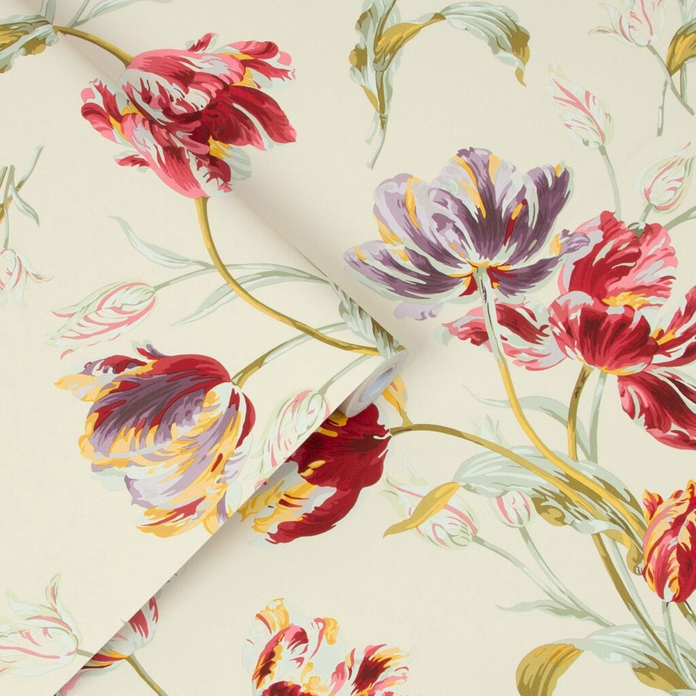 laura ashley gosford cranberry wallpaper