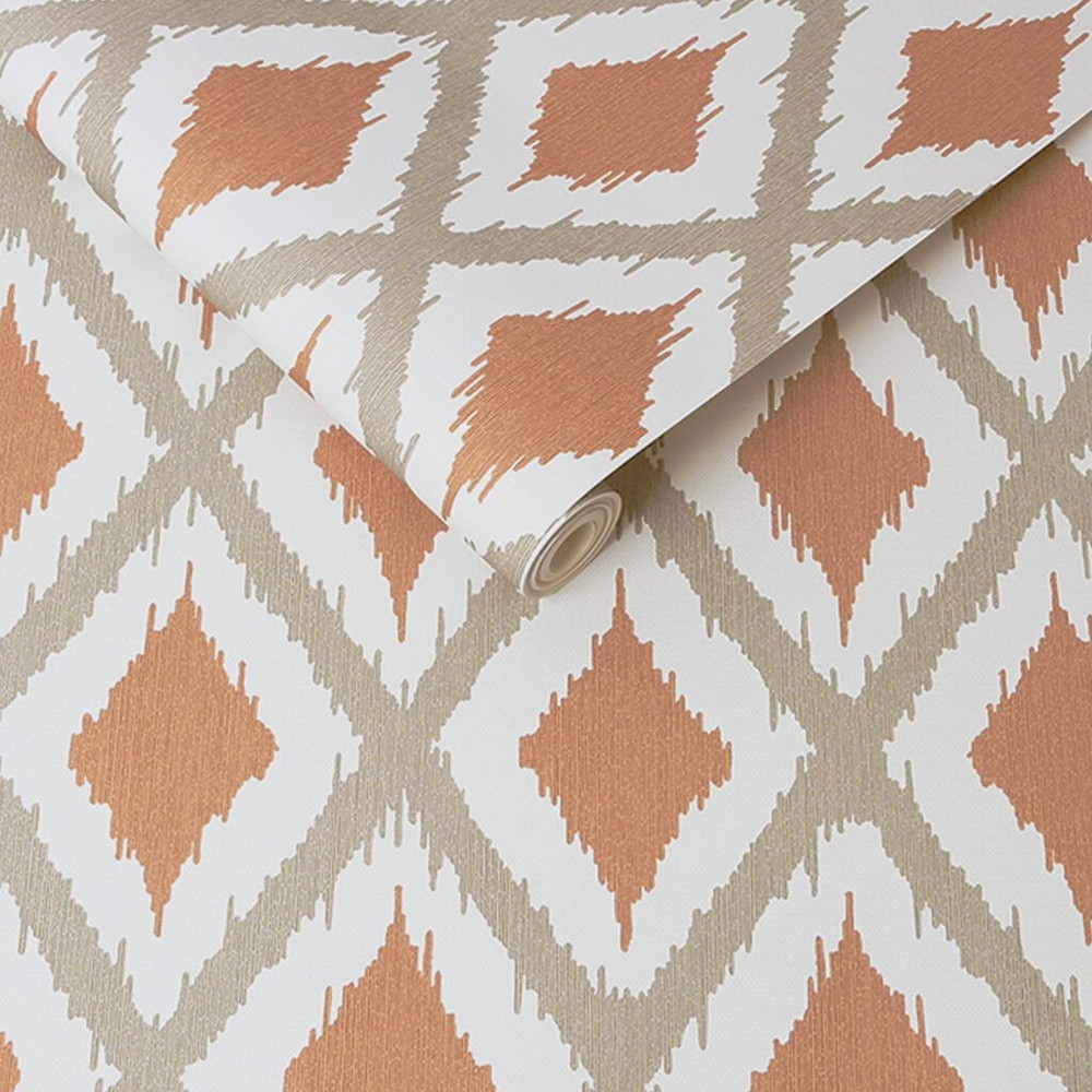 ikat rust wallpaper