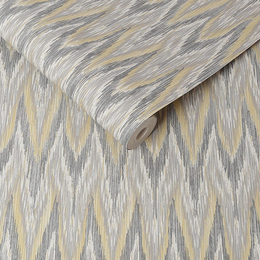 homespun geo ochre wallpaper