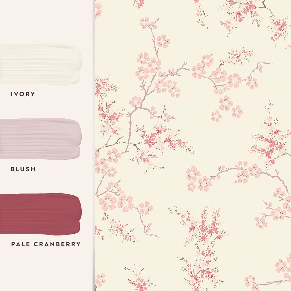 Laura Ashley Oriental Blossom Blush Wallpaper