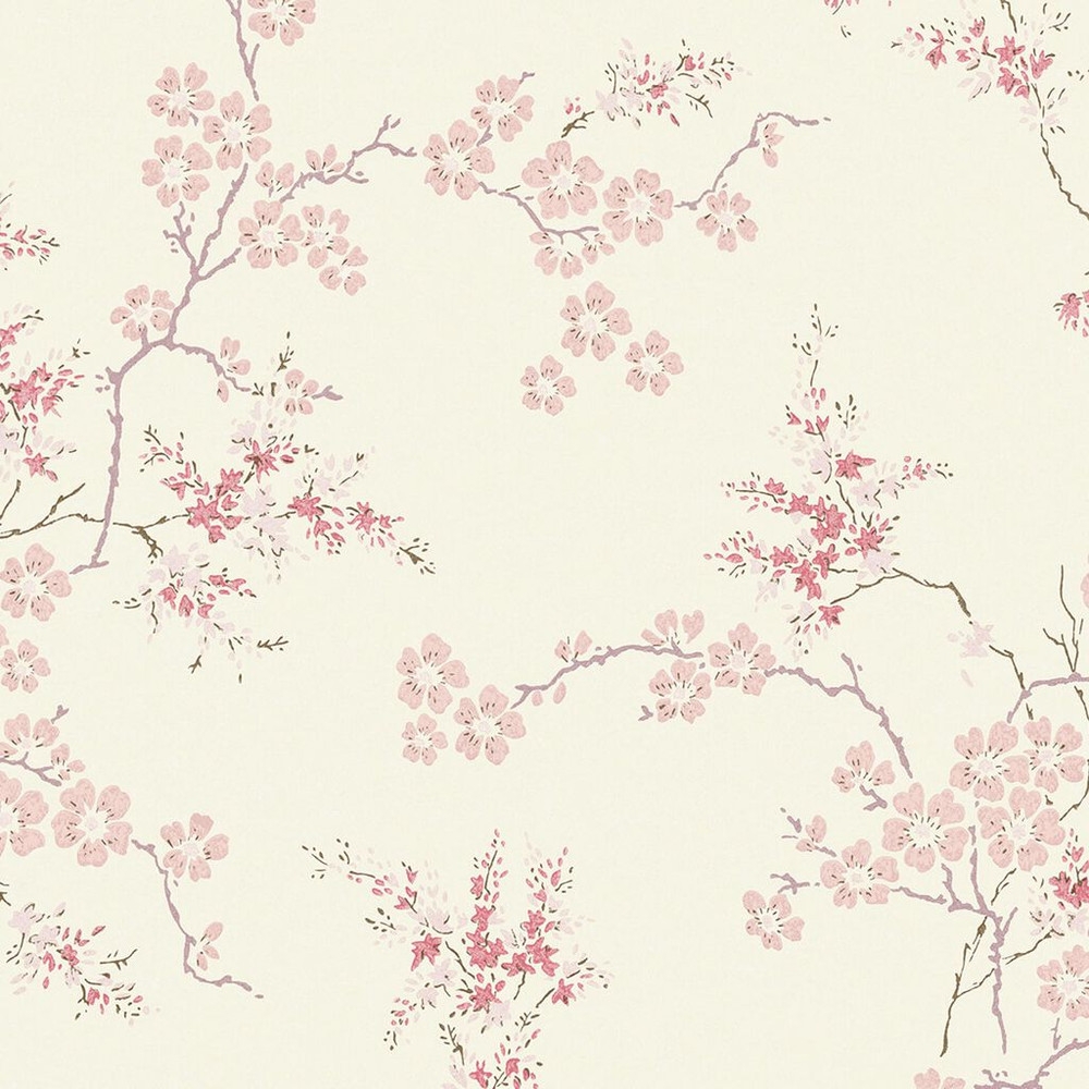 laura ashley oriental blossom blush wallpaper