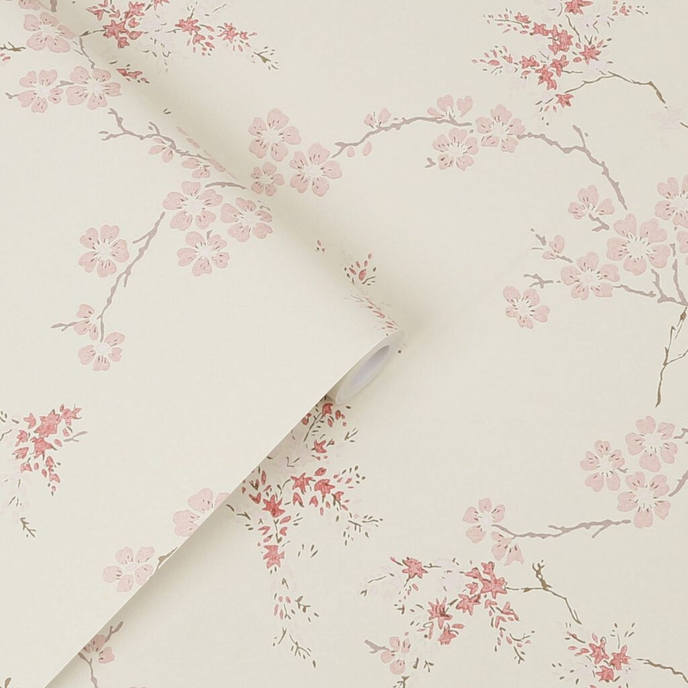 laura ashley oriental blossom blush wallpaper