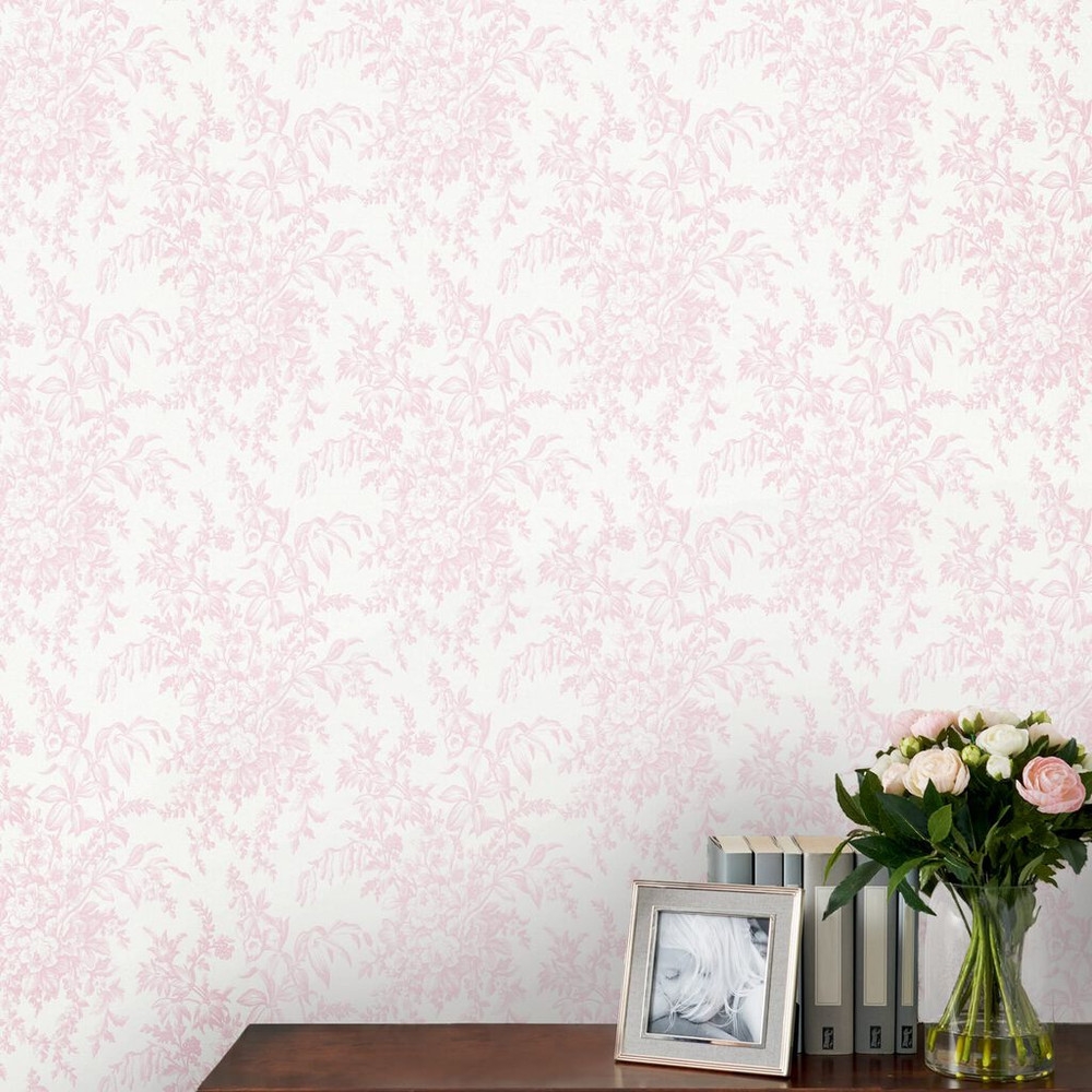 laura ashley picardie petal wallpaper