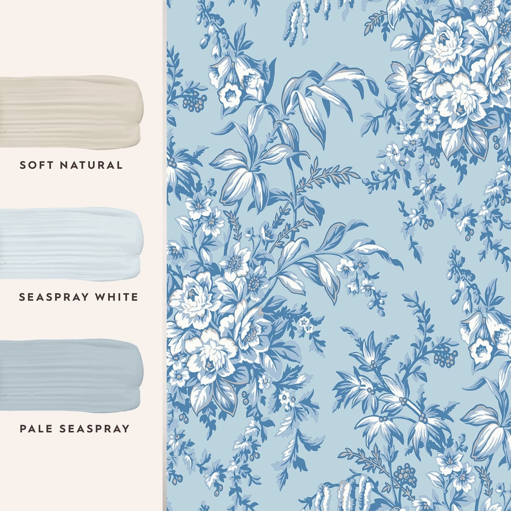 Laura Ashley Picardie Blue Sky Wallpaper