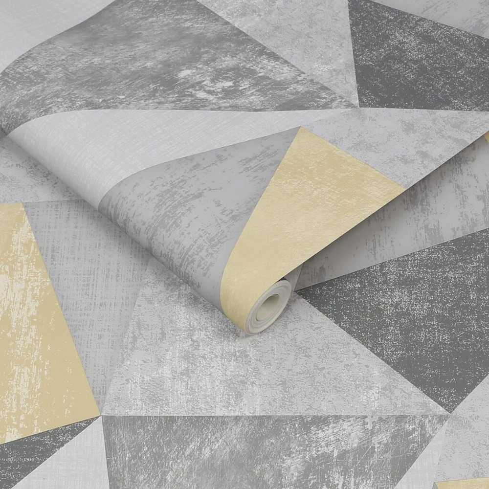 shard grey ochre wallpaper