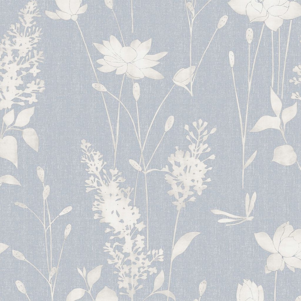 laura ashley dragonfly garden chalk blue wallpaper