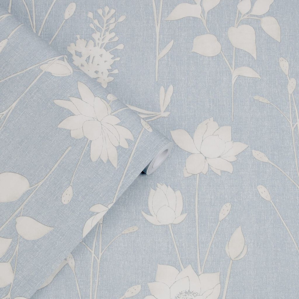 laura ashley dragonfly garden chalk blue wallpaper