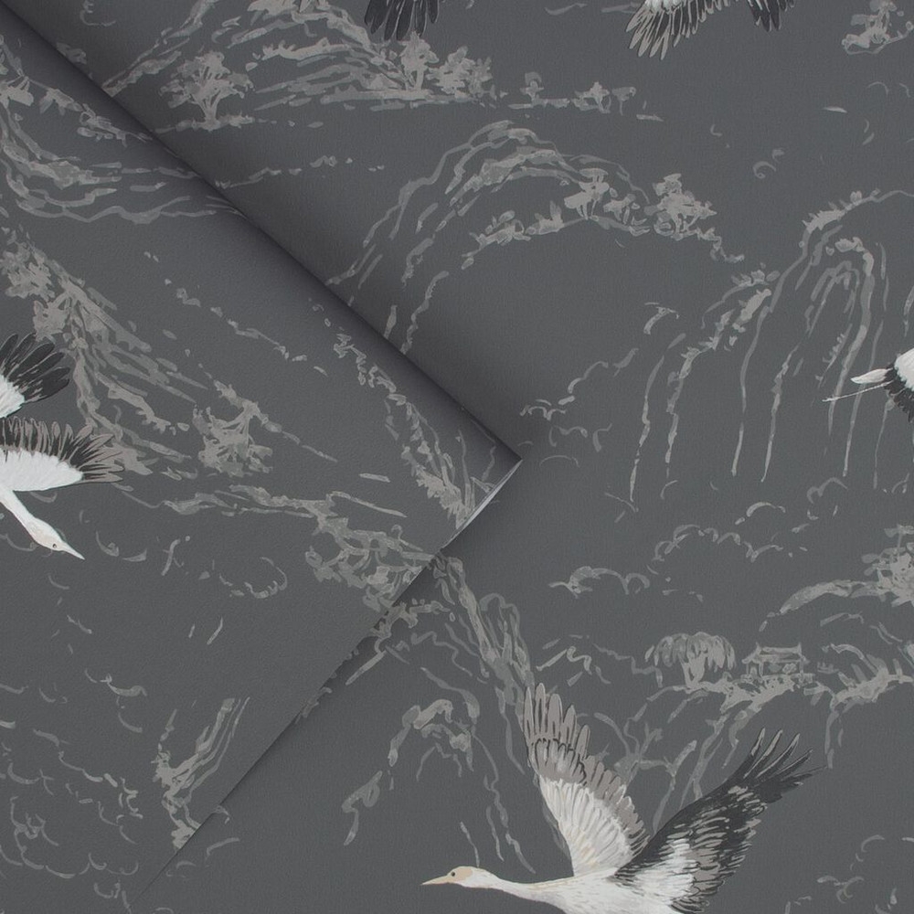 laura ashley animalia dark steel wallpaper