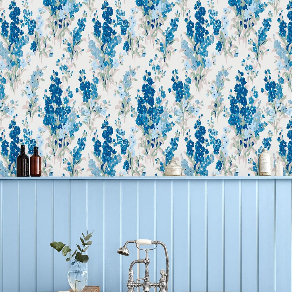 laura ashley stocks blue sky wallpaper