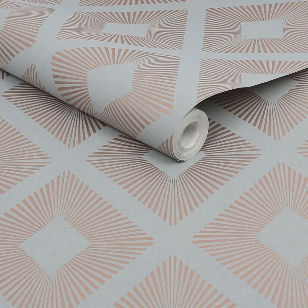 next deco triangle grey wallpaper