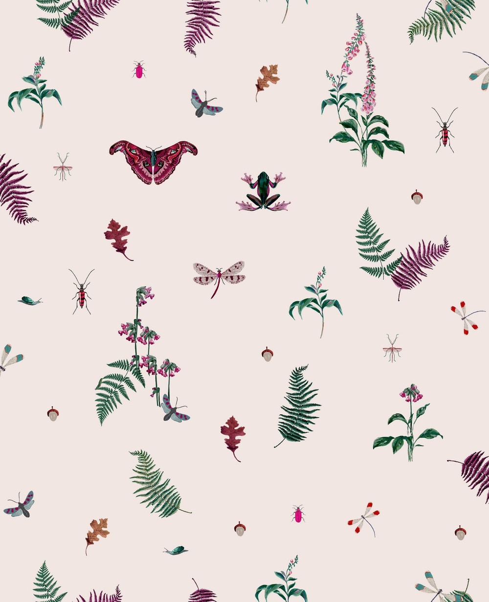 Joules Midnight Beasts Blush Creme Wallpaper - 118565_TILE_01.jpg