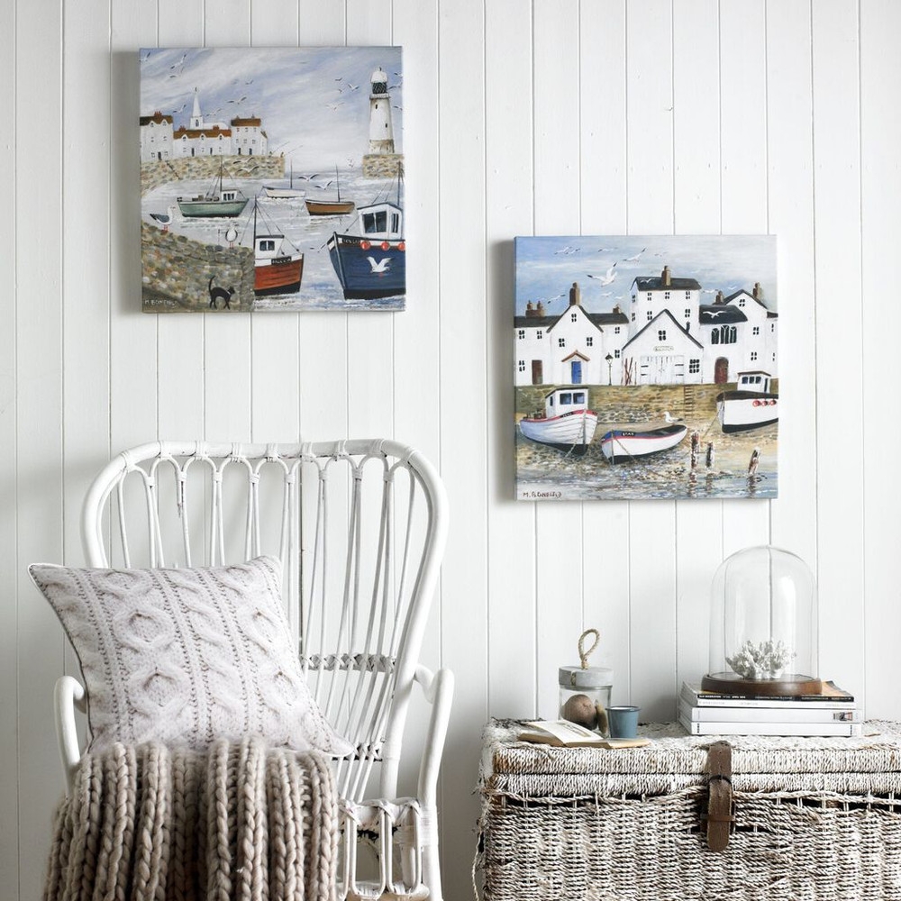 harbourside lighthouse printed canvas wall art