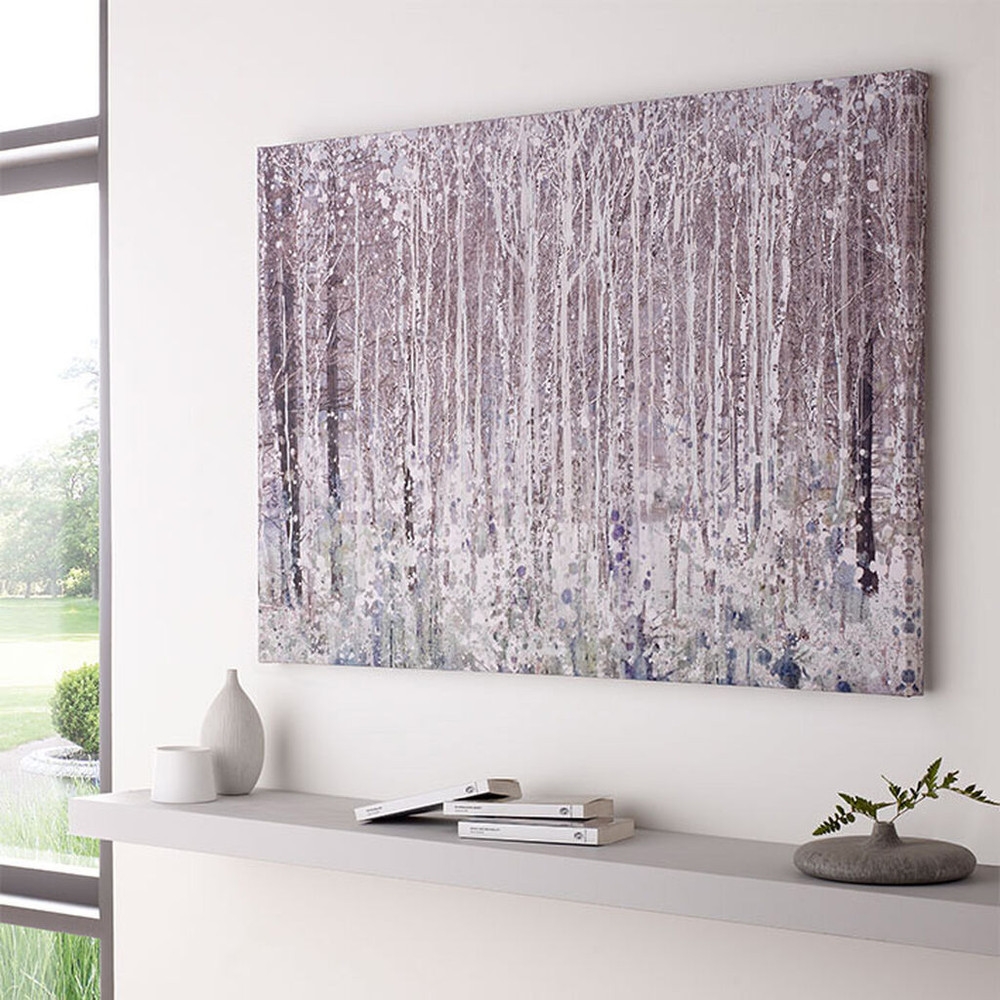 watercolour woods printed canvas wall art