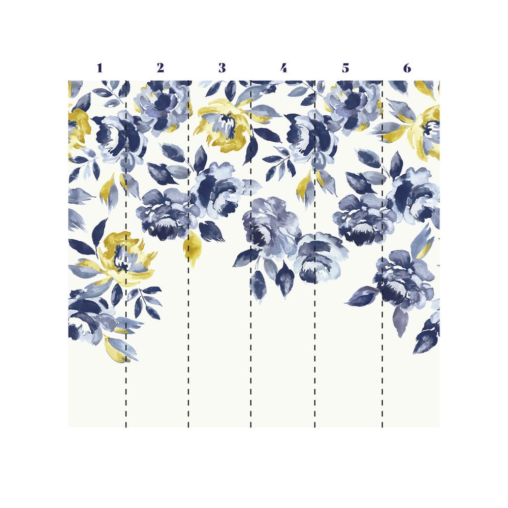 joules ocean bloom creme mural